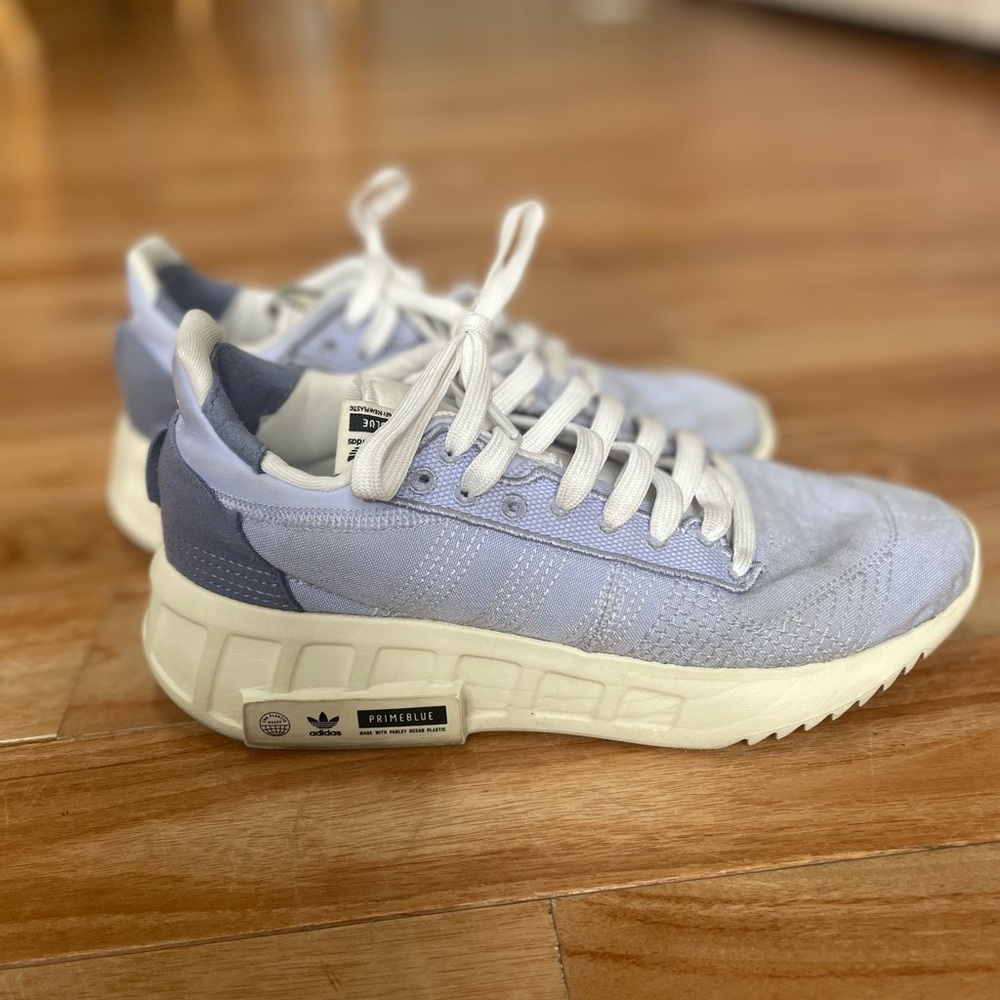 Adidas periwinkle and White Athletic Shoes
